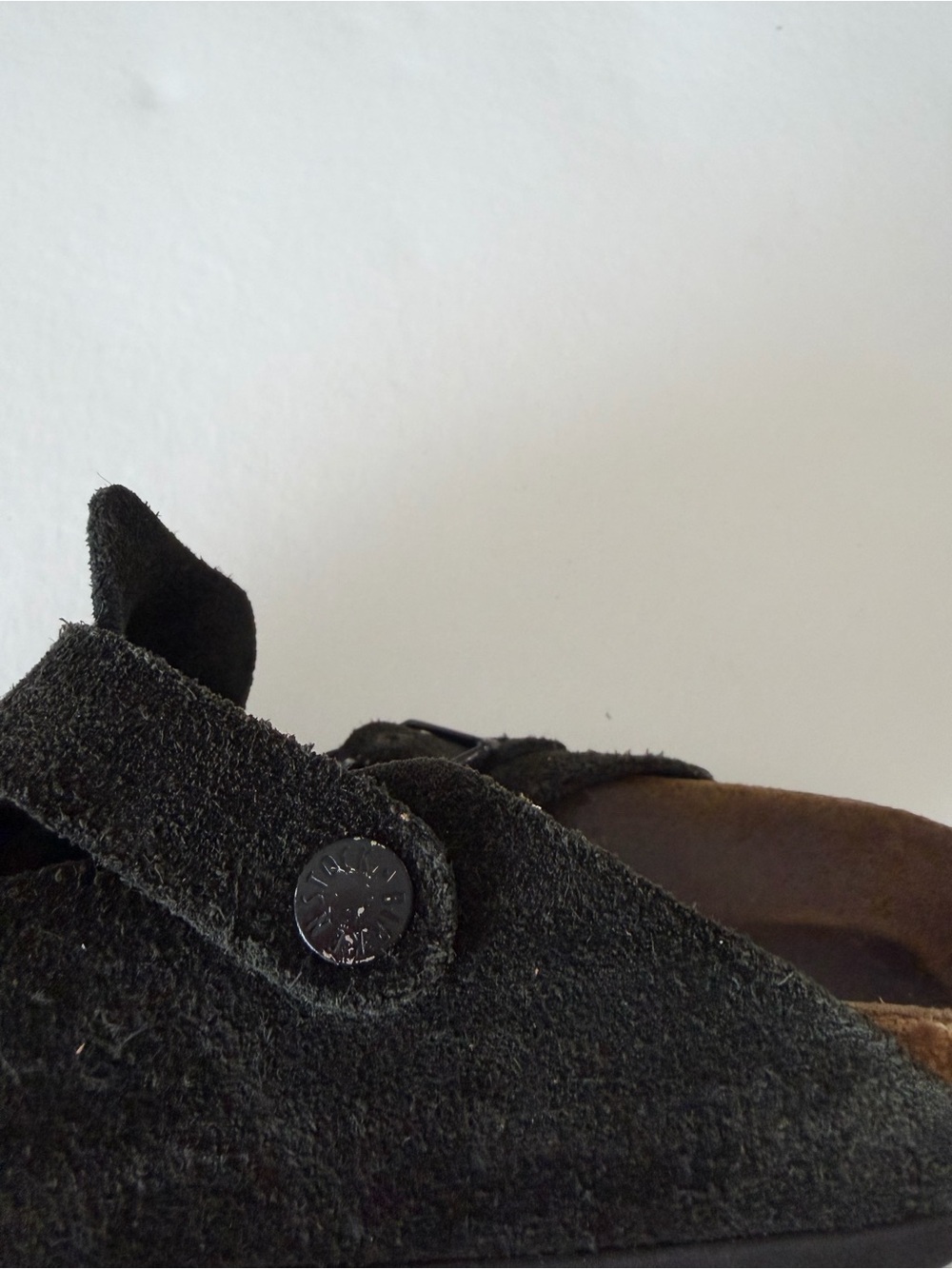Birkenstock Olive Gray Suede Boston Clogs - Picture 10 of 10
